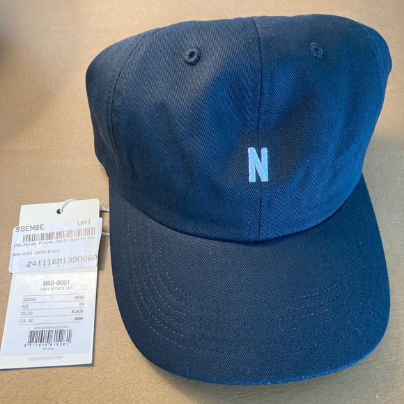 Norse Projects, Twill Sports Cap, NWT, Black - Picture 2 of 6